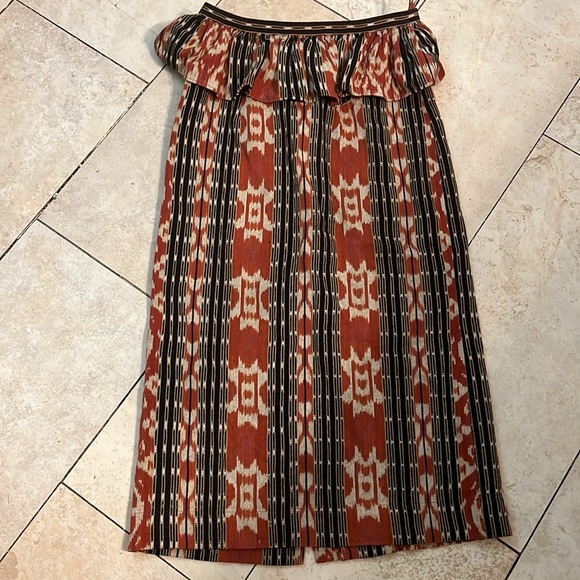 Ulla Johnson Women's Salima Printed Multicolor Ruffle Cotton Skirt Sz 6 - Picture 8 of 12